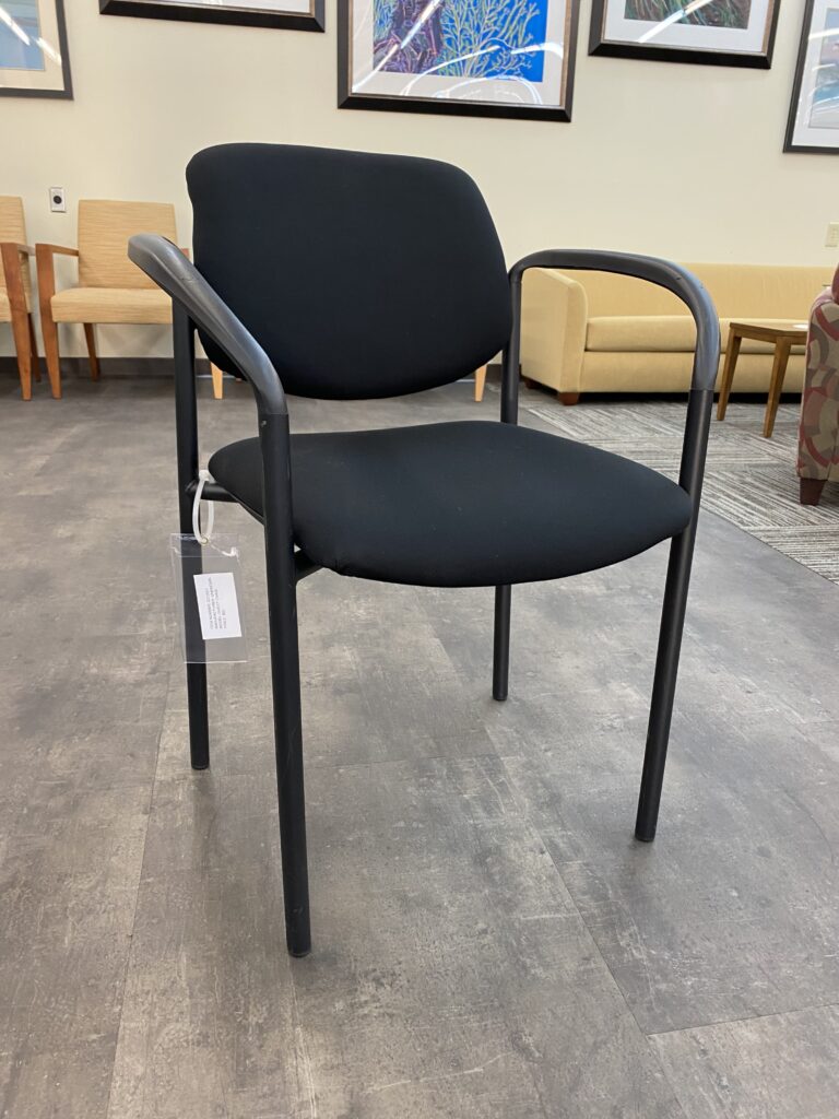 Pre-Owned, Guest Chair, Black fabric