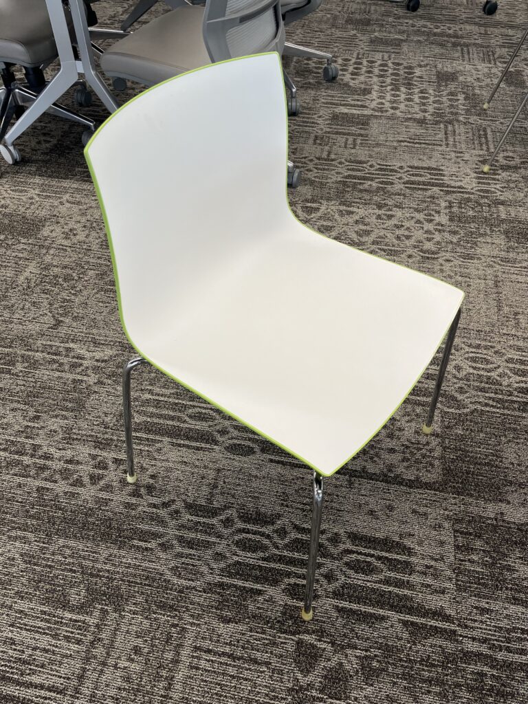 Pre-Owned Arper Green and White Side Chair