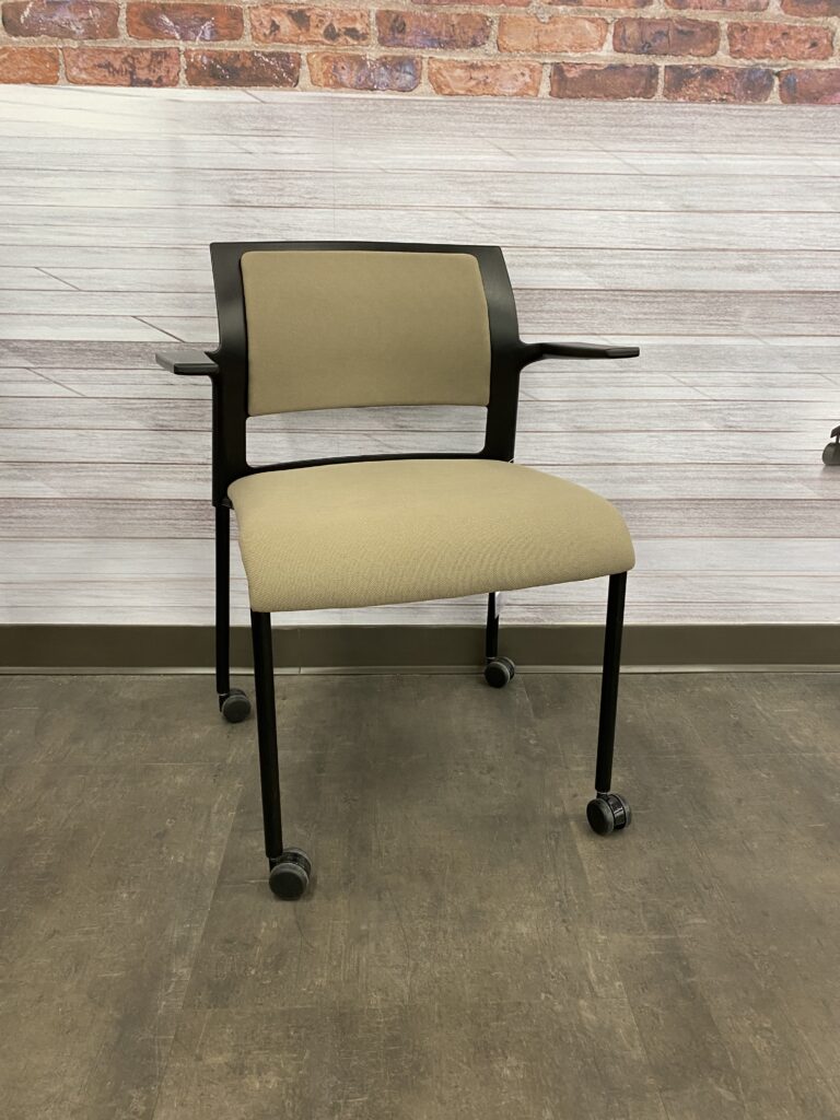 Pre-Owned, Steelcase Nesting Chair, Tan fabric