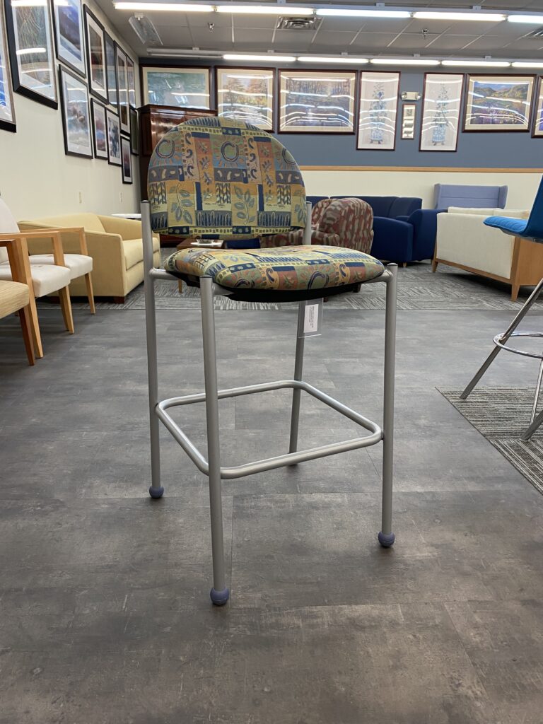 Pre-Owned, Fixtures Furniture Bola 30" Side Stool, Gray Frame