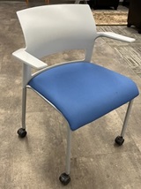 Pre-Owned Steelcase Blue Stack Chair with Gray Base