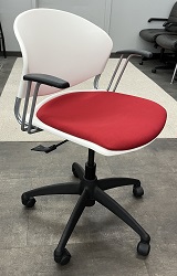 Pre-Owned Red and White Task Chair - Trendway