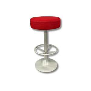 Pre-Owned Trendway Red and Chrome Stool - Fabric