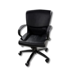 Pre-Owned Kimball Leather Conference Chair - Black Base