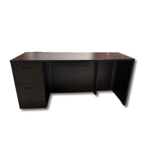 Pre-Owned Espresso Desk with F/F Pedestal - 66"x30"