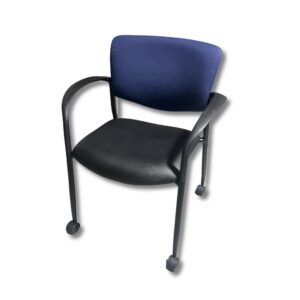 Pre-Owned Trendway Padded Side Chair with Casters - Blue