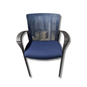 Pre-Owned Global Sonic Mesh Back Side Chair in Blue