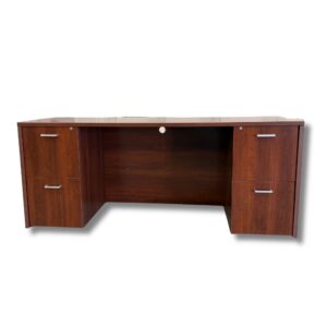 Pre-Owned Laminate Double Pedestal Office Desk - 72" x 24" x 30"H